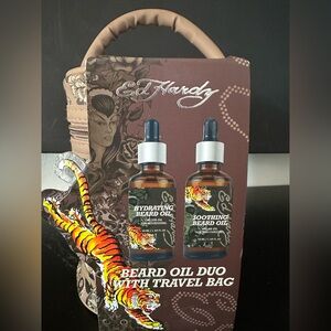 🆕Ed Hardy Beard Oil Duo W/Travel Bag
